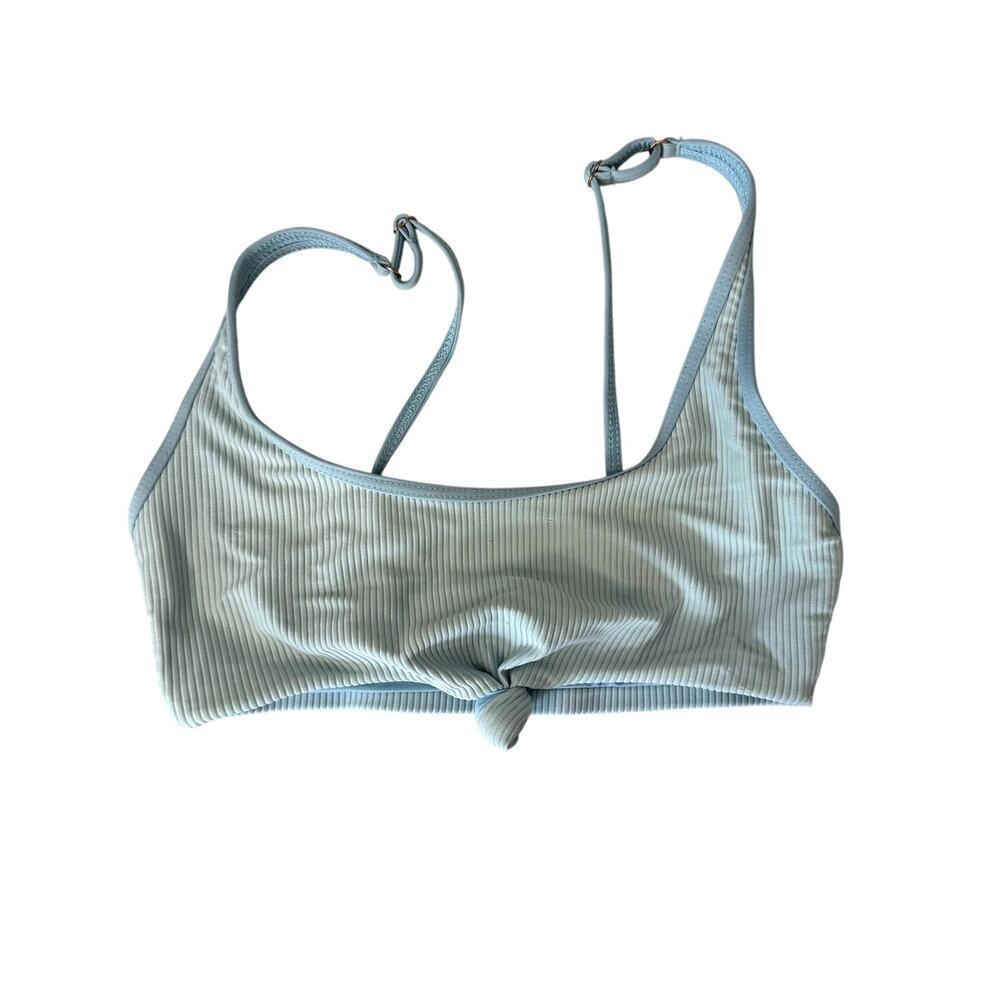 Frankie's Bikinis Light Blue Greer Bikini Top Size Small